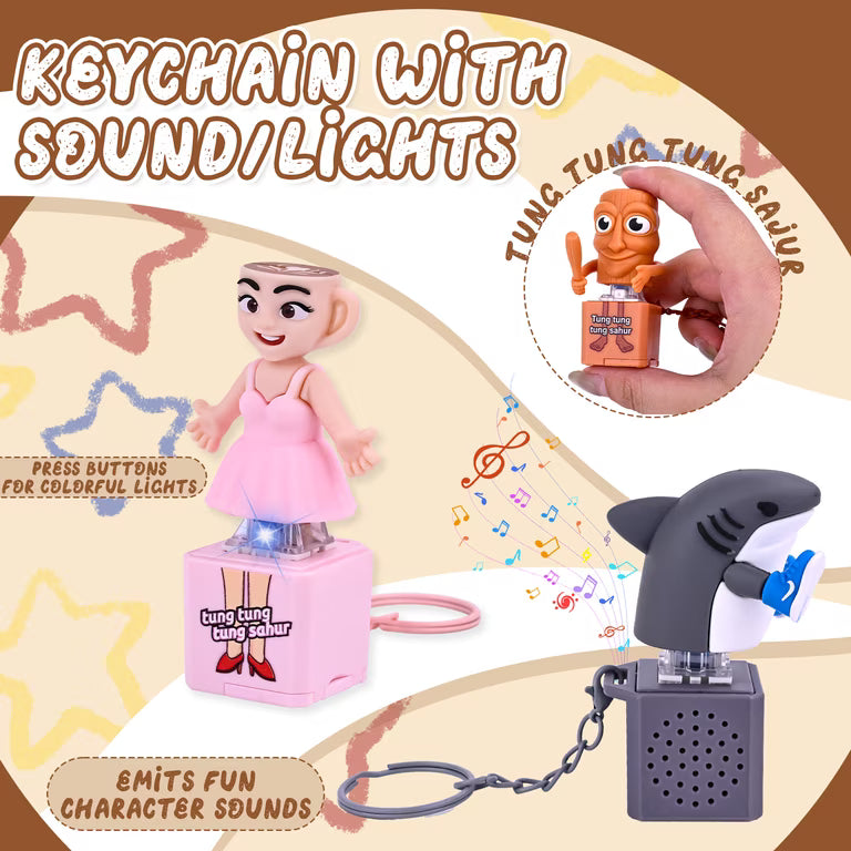 Italian Brainrot Fidget Clicker Sleutelhanger | Met Licht & Geluid | TikTok Viral