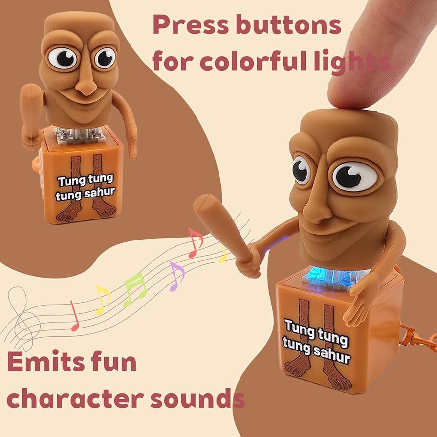 Italian Brainrot Fidget Clicker Sleutelhanger | Met Licht & Geluid | TikTok Viral
