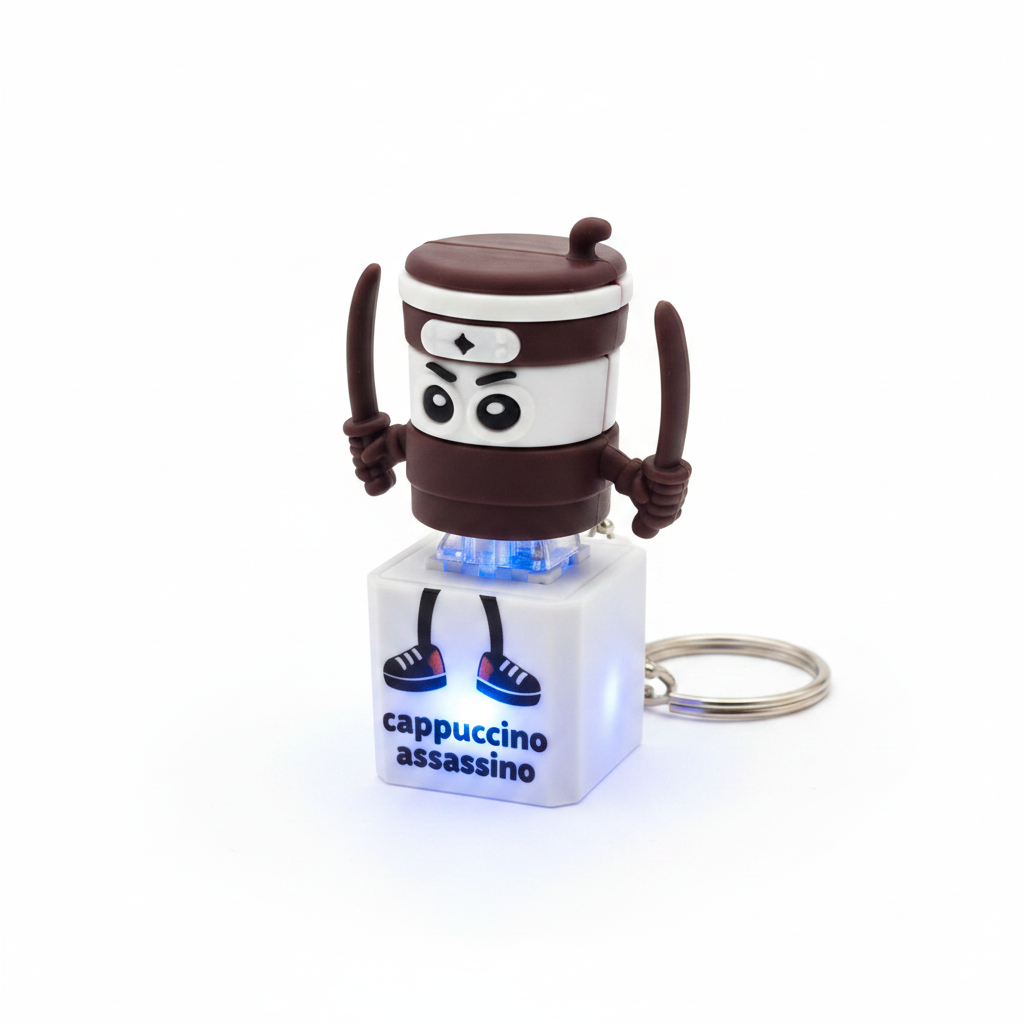 Italian Brainrot Fidget Clicker Sleutelhanger | Met Licht & Geluid | TikTok Viral