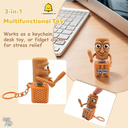Italian Brainrot Fidget Clicker Sleutelhanger | Met Licht & Geluid | TikTok Viral