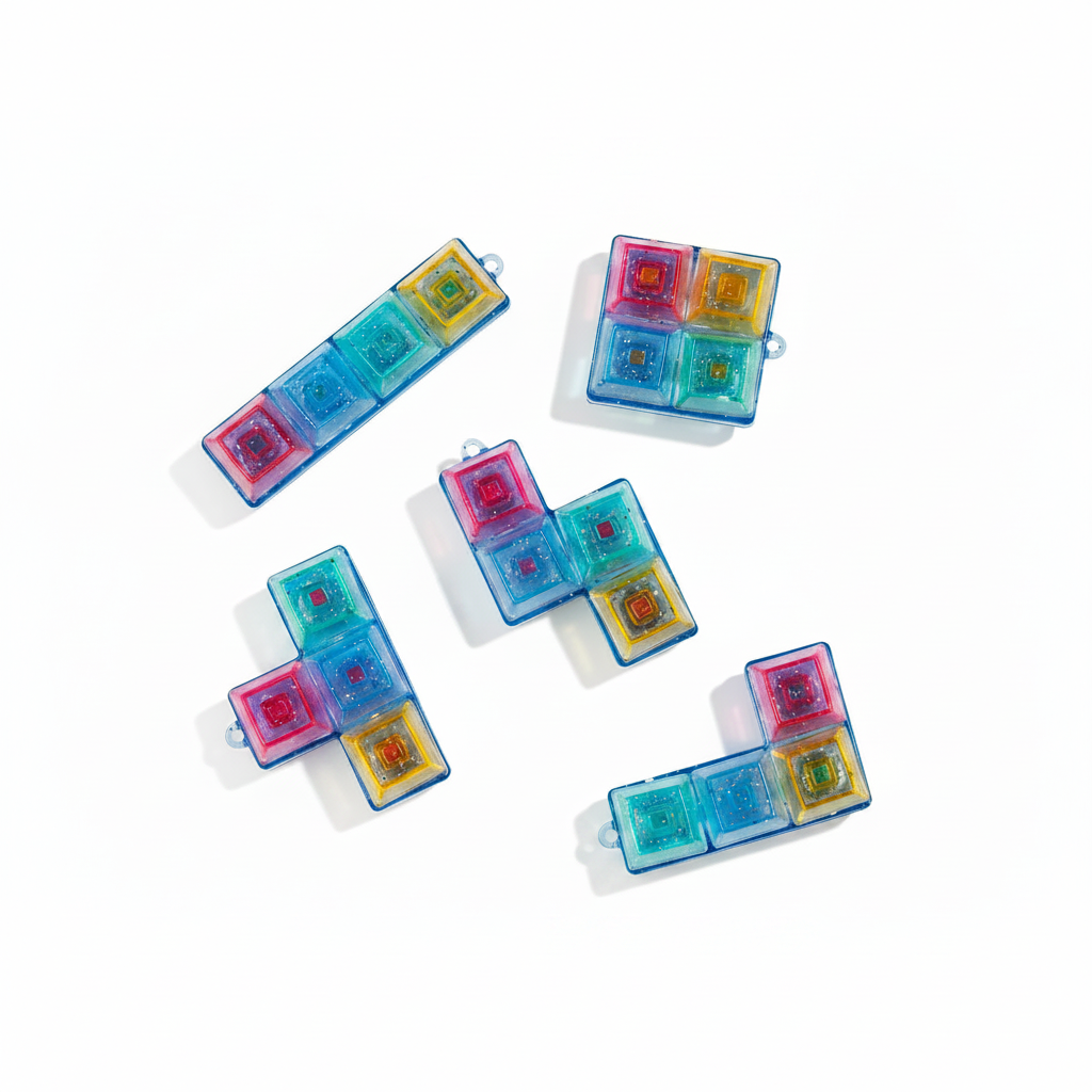 Tetris Glitter Fidget - Model 1