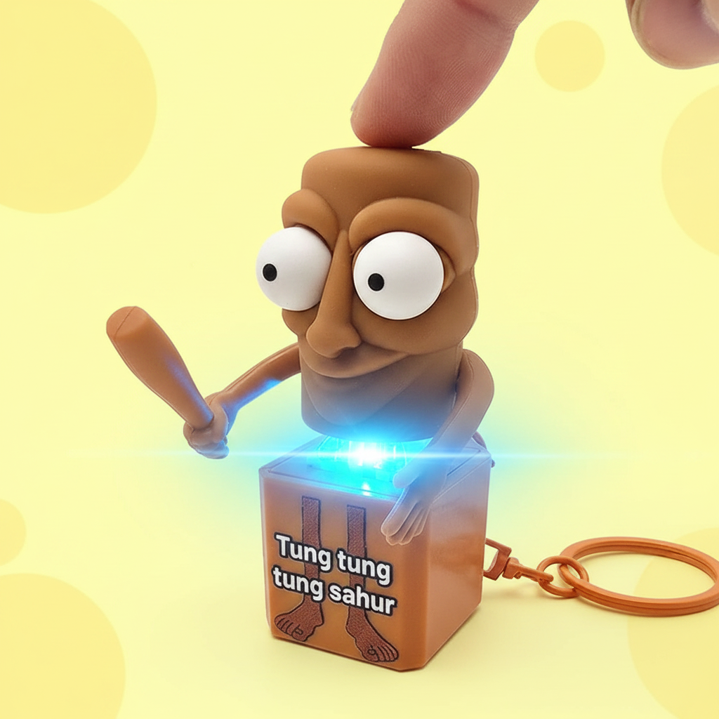 Italian Brainrot Fidget Clicker Sleutelhanger | Met Licht & Geluid | TikTok Viral