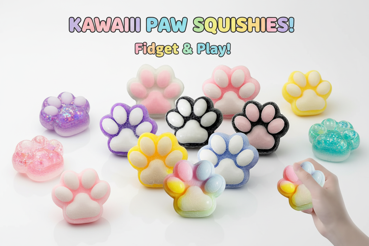 Kawaii Cat Paw Squishy Collection
