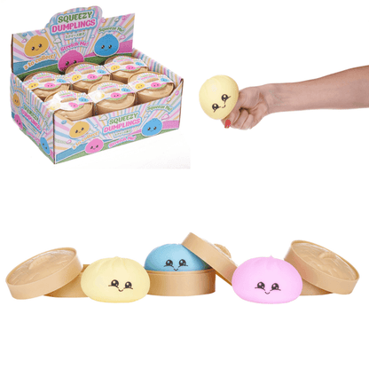 Dumpling Squishy Bun – 8,5 cm | Squishy in Bakje Stoompannetje