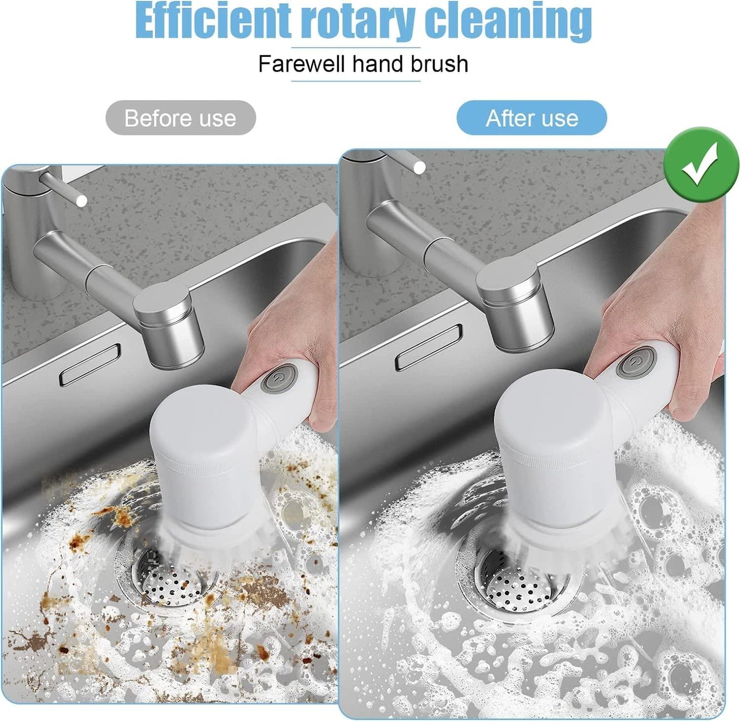 5-in-1 TurboClean Handheld Cleaning Brush Scrubber