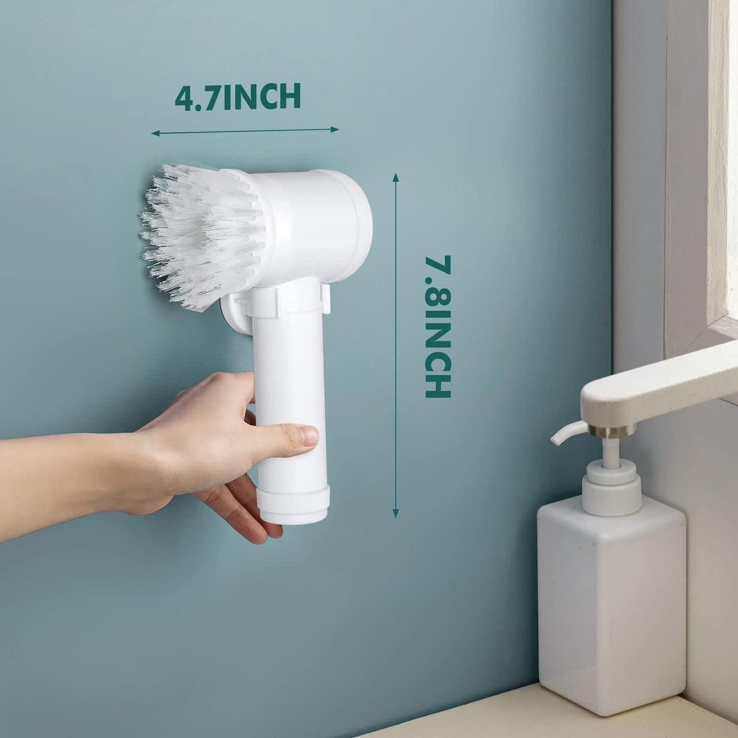 5-in-1 TurboClean Handheld Cleaning Brush Scrubber