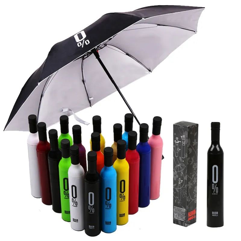 Draagbare opvouwbare fles paraplu